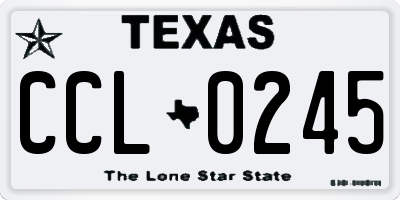 TX license plate CCL0245