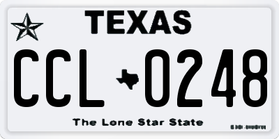 TX license plate CCL0248