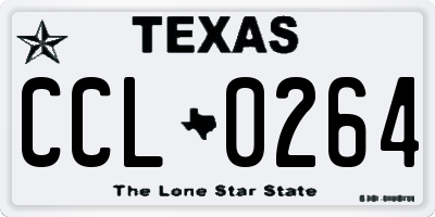 TX license plate CCL0264