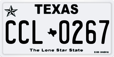 TX license plate CCL0267