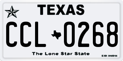 TX license plate CCL0268