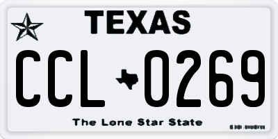 TX license plate CCL0269