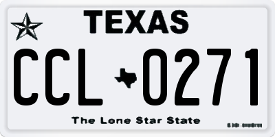 TX license plate CCL0271