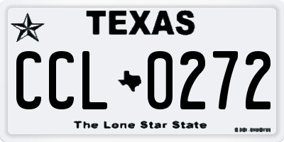 TX license plate CCL0272