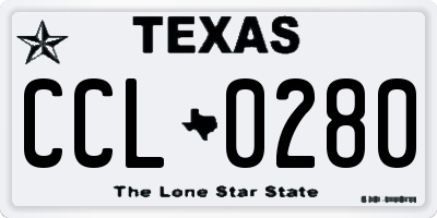 TX license plate CCL0280