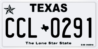 TX license plate CCL0291