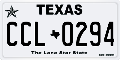 TX license plate CCL0294