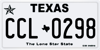 TX license plate CCL0298