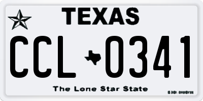 TX license plate CCL0341