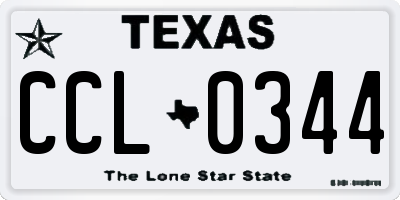 TX license plate CCL0344