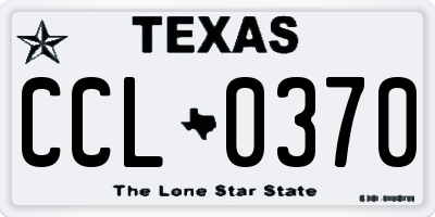 TX license plate CCL0370