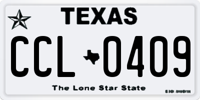 TX license plate CCL0409