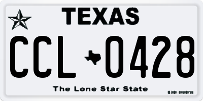 TX license plate CCL0428