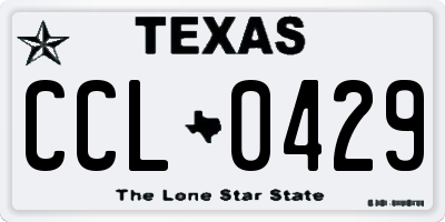 TX license plate CCL0429