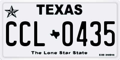 TX license plate CCL0435