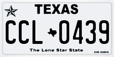 TX license plate CCL0439