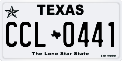 TX license plate CCL0441