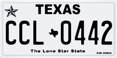 TX license plate CCL0442