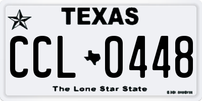 TX license plate CCL0448