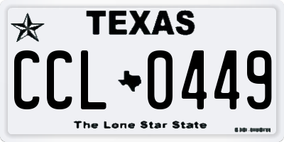TX license plate CCL0449