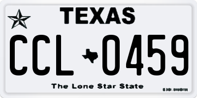 TX license plate CCL0459