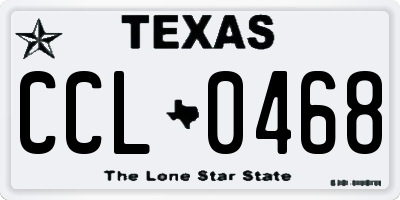 TX license plate CCL0468