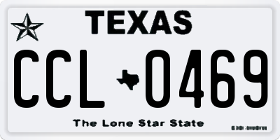 TX license plate CCL0469