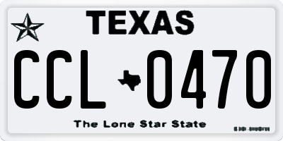 TX license plate CCL0470