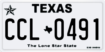 TX license plate CCL0491