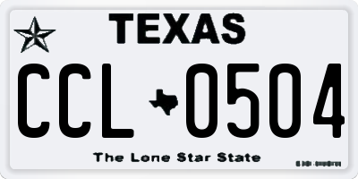 TX license plate CCL0504