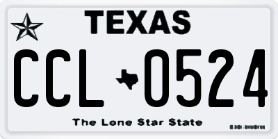 TX license plate CCL0524