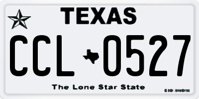 TX license plate CCL0527
