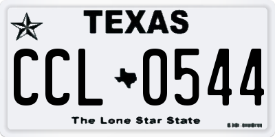 TX license plate CCL0544