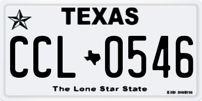 TX license plate CCL0546