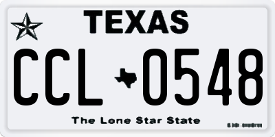TX license plate CCL0548