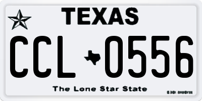TX license plate CCL0556