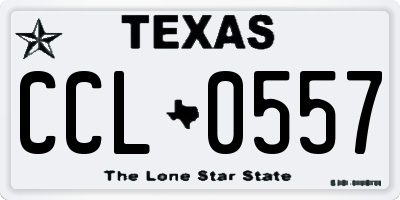 TX license plate CCL0557
