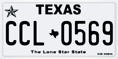 TX license plate CCL0569