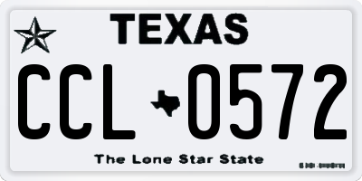 TX license plate CCL0572