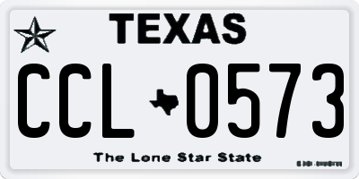 TX license plate CCL0573