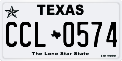 TX license plate CCL0574