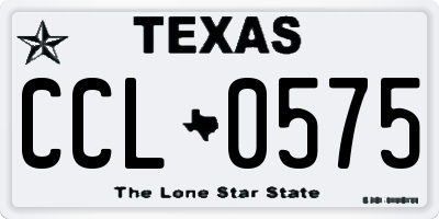 TX license plate CCL0575