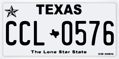 TX license plate CCL0576
