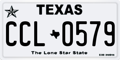 TX license plate CCL0579