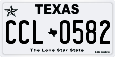 TX license plate CCL0582