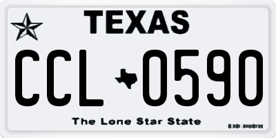 TX license plate CCL0590