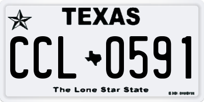 TX license plate CCL0591