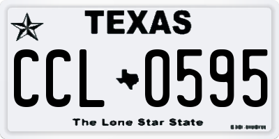 TX license plate CCL0595