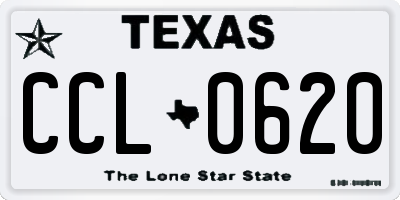 TX license plate CCL0620