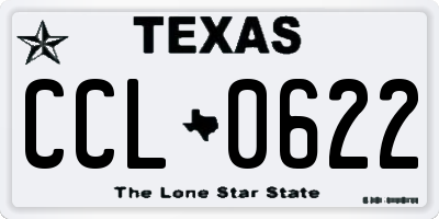 TX license plate CCL0622